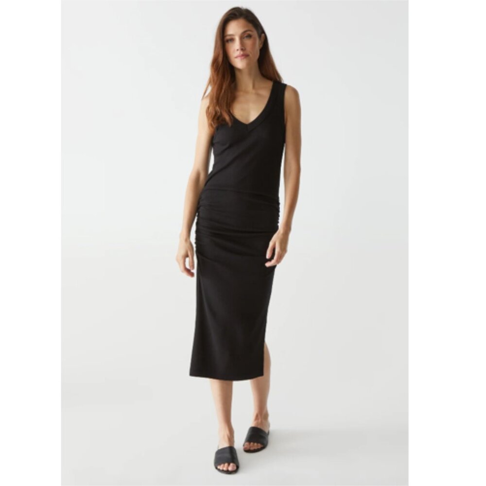 Lori Ribbed V-Neck Dress New with Tags